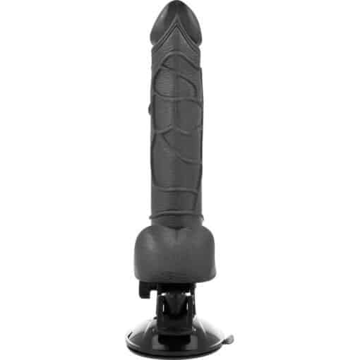 BASECOCK - VIBRADOR REALÍSTICO CONTROL REMOTO NEGRO CON TESTÍCULOS 19.5 CM -O- 4 CM - Imagen 3