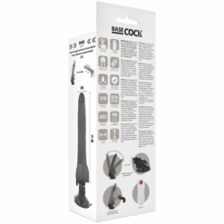 BASECOCK - VIBRADOR REALÍSTICO CONTROL REMOTO NEGRO 19 CM -O- 4 CM - piKanteo | Despierta tu lado más piKante