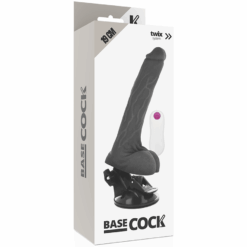 BASECOCK - VIBRADOR REALÍSTICO CONTROL REMOTO NEGRO 19 CM -O- 4 CM - piKanteo | Despierta tu lado más piKante