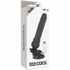 BASECOCK - VIBRADOR REALÍSTICO CONTROL REMOTO NEGRO 19.5 CM -O- 4 CM - piKanteo | Despierta tu lado más piKante