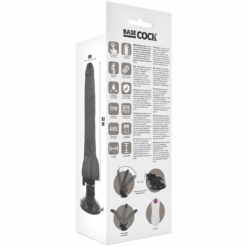BASECOCK - VIBRADOR REALÍSTICO ARTICULABLE CONTROL REMOTO NEGRO 18.5 CM -O- 4 CM - piKanteo | Despierta tu lado más piKante