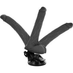 BASECOCK - VIBRADOR REALÍSTICO ARTICULABLE CONTROL REMOTO NEGRO 18.5 CM -O- 4 CM - piKanteo | Despierta tu lado más piKante