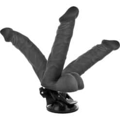 BASECOCK - VIBRADOR REALÍSTICO ARTICULABLE CONTROL REMOTO NEGRO 20 CM -O- 4.5 CM - piKanteo | Despierta tu lado más piKante