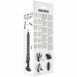 BASECOCK - VIBRADOR REALÍSTICO CONTROL REMOTO NEGRO 19.5 CM -O- 4 CM - piKanteo | Despierta tu lado más piKante