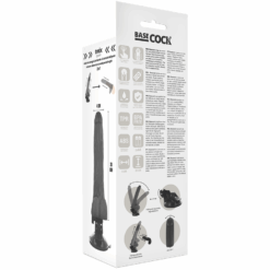 BASECOCK - VIBRADOR REALÍSTICO CONTROL REMOTO NEGRO CON TESTÍCULOS 20 CM -O- 4 CM - piKanteo | Despierta tu lado más piKante