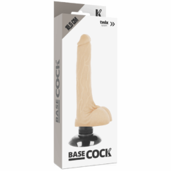 BASECOCK - VIBRADOR REALÍSTICO 2-1 NATURAL 18.5 CM -O- 4 CM - piKanteo | Despierta tu lado más piKante