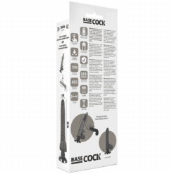BASECOCK - VIBRADOR REALÍSTICO 2-1 NEGRO 18.5 CM -O- 4 CM - piKanteo | Despierta tu lado más piKante