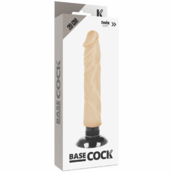 BASECOCK - VIBRADOR REALÍSTICO 2-1 NATURAL 20 CM -O- 4 CM - piKanteo | Despierta tu lado más piKante