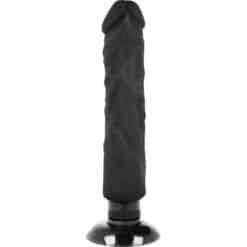BASECOCK - VIBRADOR REALÍSTICO 2-1 NATURAL NEGRO 20 CM -O- 4 CM - piKanteo | Despierta tu lado más piKante