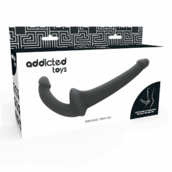 ADDICTED TOYS - DILDO CON ARNÉS SIN SUJECIÓN NEGRO - piKanteo | Despierta tu lado más piKante