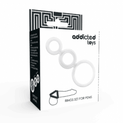 ADDICTED TOYS - SET ANILLOS PENE Y TESTÍCULOS CLEAR - piKanteo | Despierta tu lado más piKante