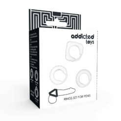 ADDICTED TOYS - SET 3 ANILLOS PENE CLEAR - piKanteo | Despierta tu lado más piKante