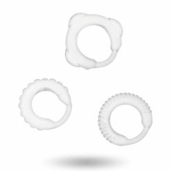 Alternative view of ADDICTED TOYS - SET 3 ANILLOS PENE CLEAR