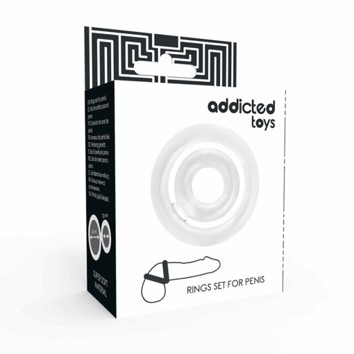 ADDICTED TOYS - POTENZ SET ANILLOS PENE CLEAR - Imagen 4