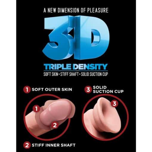 KING COCK - DILDO TRIPLE DENSIDAD 19 CM - Imagen 6