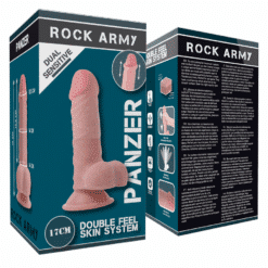 ROCKARMY - DUAL DENSITY PANZER DILDO REALISTA 17 CM -O- 4.46 CM - piKanteo | Despierta tu lado más piKante