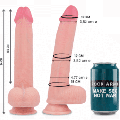 Alternative view of ROCKARMY - KINGCOBRA DILDO REALÍSTICO LIQUID SILICONE 24 CM -O- 4.77 CM