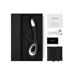 LELO - SORAYA WAVE VIBRADOR RABBIT NEGRO - piKanteo | Despierta tu lado más piKante