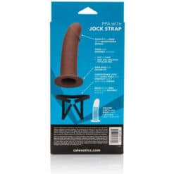 Alternative view of CALEXOTICS - ARNÉS CON DILDO HUECO MARRÓN