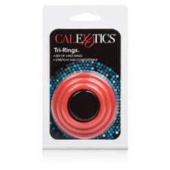 CALEXOTICS - SET TRES ANILLAS ERECCIÓN ROJO - piKanteo | Despierta tu lado más piKante