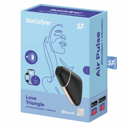SATISFYER - LOVE TRIANGLE ESTIMULADOR Y VIBRADOR NEGRO - Imagen 4