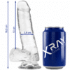 X RAY - CLEAR DILDO REALISTA TRANSPARENTE 18.5 CM -O- 3.8 CM - piKanteo | Despierta tu lado más piKante