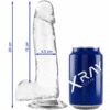 X RAY - CLEAR DILDO REALISTA TRANSPARENTE 20 CM -O- 4.5 CM - piKanteo | Despierta tu lado más piKante