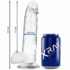 X RAY - CLEAR DILDO REALISTA TRANSPARENTE 22 CM -O- 4.6 CM - piKanteo | Despierta tu lado más piKante