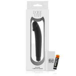 DOLCE VITA - REALISTIC VIBRADOR SILICONA NEGRO - piKanteo | Despierta tu lado más piKante