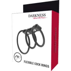 DARKNESS - SET DE 3 ANILLAS PENE FLEXIBLE - piKanteo | Despierta tu lado más piKante
