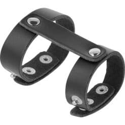 DARKNESS - ANILLO PENE Y TESTÍCULOS AJUSTABLE LEATHER - piKanteo | Despierta tu lado más piKante