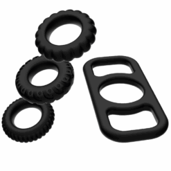 Alternative view of ADDICTED TOYS - SET 4 ANILLOS SILICONA PARA EL PENE
