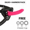 DELTA CLUB - TOYS ARNES + DILDO ROSA SILICONA MEDICA 17 CM -O- 3 CM - piKanteo | Despierta tu lado más piKante