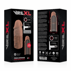 VIRILXL - EXTENSIÓN DE PENE LIQUID SILICONE V3 MARRÓN - piKanteo | Despierta tu lado más piKante
