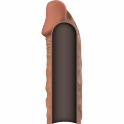 VIRILXL - EXTENSIÓN DE PENE LIQUID SILICONE V5 MARRÓN - piKanteo | Despierta tu lado más piKante