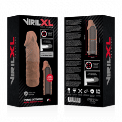 VIRILXL - EXTENSIÓN DE PENE LIQUID SILICONE V5 MARRÓN - piKanteo | Despierta tu lado más piKante