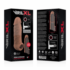 VIRILXL - EXTENSIÓN DE PENE LIQUID SILICONE V7 MARRÓN - piKanteo | Despierta tu lado más piKante