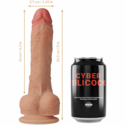 CYBER SILICOCK - ARNÉS SILICONA LIQUIDA CONNOR 20.5 CM -O- 3.7 CM - piKanteo | Despierta tu lado más piKante