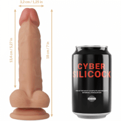 CYBER SILICOCK - ARNÉS SILICONA LIQUIDA JUDE 18 CM -O- 3.2 CM - piKanteo | Despierta tu lado más piKante