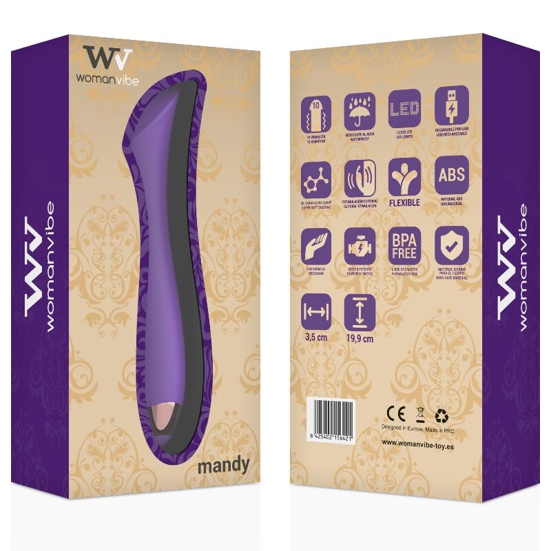 Alternative view of WOMANVIBE - MANDY VIBRADOR RECARGABLE SILICONA PUNTO "K"