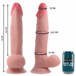 ROCKARMY - ARNÉS + DUAL DENSITY SHERMAN DILDO REALISTA 24 CM -O- 4.62 CM - piKanteo | Despierta tu lado más piKante