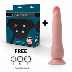 Alternative view of ROCKARMY - ARNÉS + DUAL DENSITY CRUSADER DILDO REALISTA 21.5 CM -O- 4.46 CM