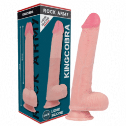 ROCKARMY - ARNÉS + LIQUID SILICONE DILDO PREMIUM KINGCOBRA 24 CM -O- 4.77 CM - piKanteo | Despierta tu lado más piKante
