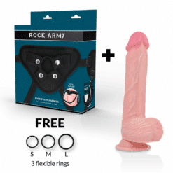 Alternative view of ROCKARMY - ARNÉS + LIQUID SILICONE DILDO PREMIUM SPITFIRE 21 CM -O- 4.62 CM