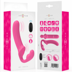 Comprar INTENSE - AMY VIBRADOR DOBLE 20 CM ROSA CONTROL REMOTO al mejor precio - Envíos Discretos