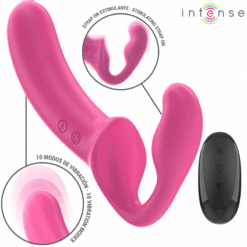 Comprar INTENSE - AMY VIBRADOR DOBLE 20 CM ROSA CONTROL REMOTO al mejor precio - Envíos Discretos