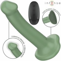 Comprar INTENSE - BECCA VIBRADOR CON VENTOSA 10 VIBRACIONES VERDE CONTROL REMOTO al mejor precio - Envíos Discretos
