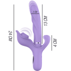 Comprar INTENSE - BILLIE VIBRADOR MULTIFUNCIÓN RECARGABLE ONDAS ESTIMULADORAS CON PULSADOR MORADO al mejor precio - Envíos Discretos