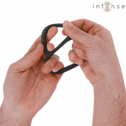 Comprar INTENSE - BOBBY ANILLO DOBLE PARA PENE SILICONA NEGRO al mejor precio - Envíos Discretos