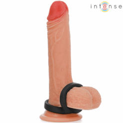 Comprar INTENSE - BOBBY ANILLO DOBLE PARA PENE SILICONA NEGRO al mejor precio - Envíos Discretos
